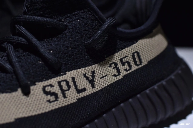 BY9611 Black Adidas V2 Yeezy Core 350 Green Boost 0725